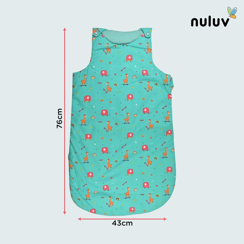 nuluv Organic Cotton Baby Sleeping Bag for Newborns - Soft & Breathable, Green, 0+ Months - Image 4